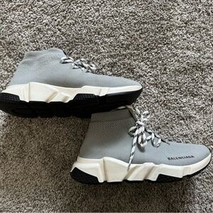 Balenciaga Speed Trainer Laceup Women's Light Gray Sneakers